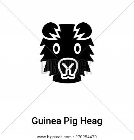 Guinea Pig Heag Icon Vector Isolated On White Background, Logo C