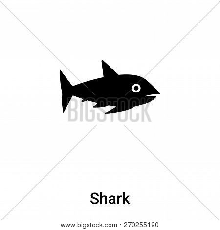 Shark Icon Vector Isolated On White Background, Logo Concept Of
