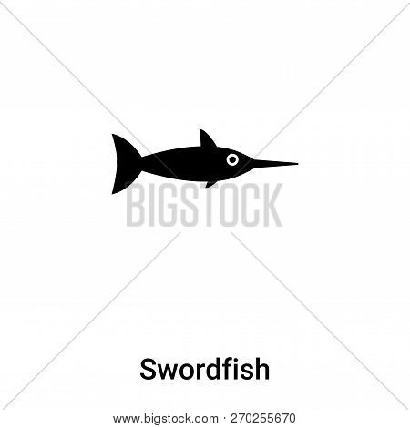 Swordfish Icon Vector Isolated On White Background, Logo Concept