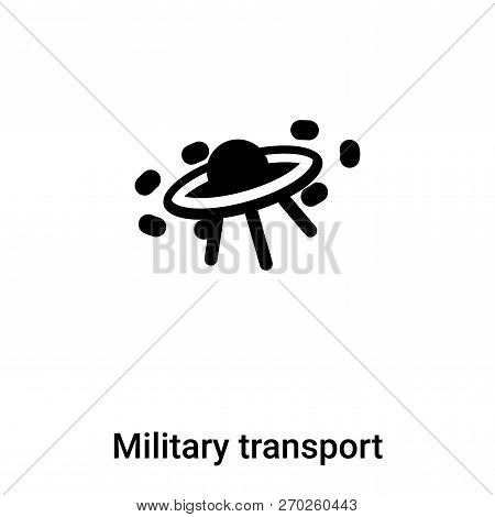 Military Transport Icon Vector Isolated On White Background, Log