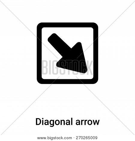 Diagonal Arrow Icon Vector Isolated On White Background, Logo Co