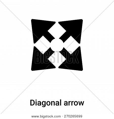 Diagonal Arrow Icon Vector Isolated On White Background, Logo Co