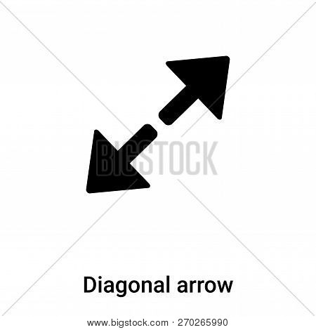 Diagonal Arrow Icon Vector Isolated On White Background, Logo Co