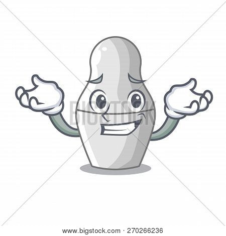 Grinning Unpainted Nested Russian Dolls On Cartoon