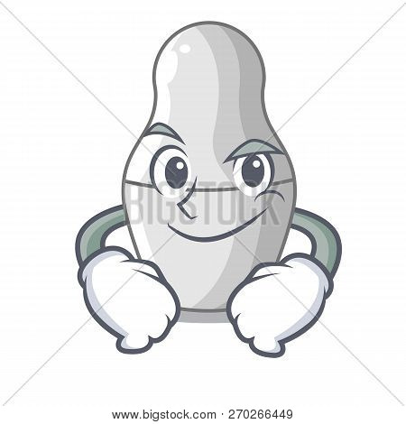 Smirking Unpainted Nested Russian Dolls On Cartoon
