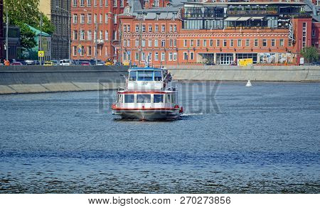 Moscow, Russia - May, 2015: River Bus (passenger River Ship, 