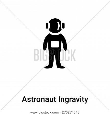 Astronaut Ingravity Icon Vector Isolated On White Background, Lo