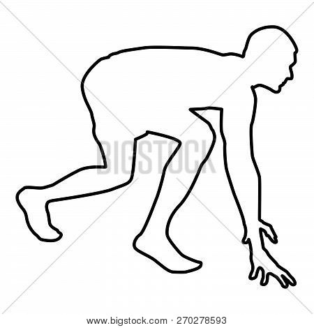 Runner Preparing To Start Running Start Running Runner In Ready Posture To Sprint Silhouette Ready T