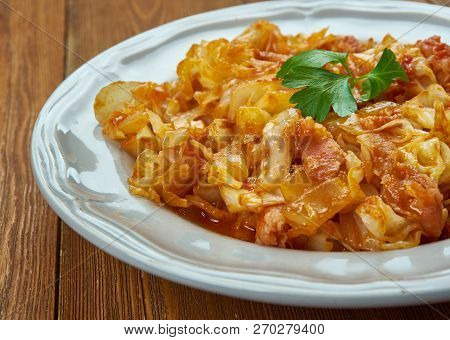 Brunkal - Brown Cabbage With Bacon, Swedish Food