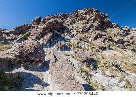 Rugged Rocks At Horca Del Inca, Ancient Astronomical Observatory In Copacabana, Bolivia.