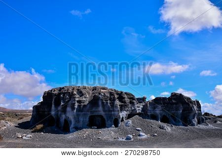 Spanish View Landscape In Lanzarote Tropical Volcanic Canary Islands Spain