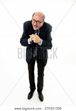 Portrait Of Last Day At Work Of Happy Senior Businessman Excited About His Retirement