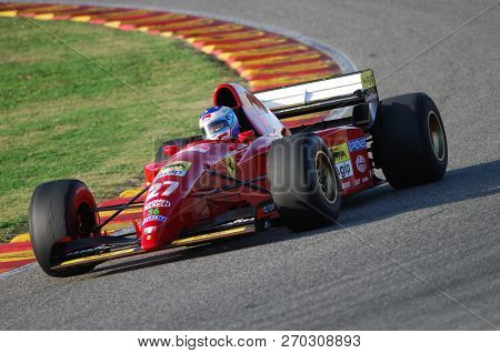 Mugello, It, November, 2007: Unknown Run With Historic Ferrari F1 412 T2 Ex Gherard Berger During Fi