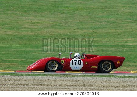 Mugello, It, November, 2007: Unknown Run With Old Ferrari 312 P At Mugello Circuit In Italy During F