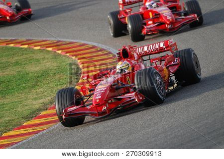 Mugello, It, November, 2007: Official Drivers Felipe Massa, Kimi Raikkonen, Luca Badoer And Marc Gen