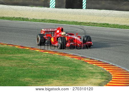 Mugello, It, November, 2007: Official Drivers Felipe Massa, Kimi Raikkonen, Luca Badoer And Marc Gen