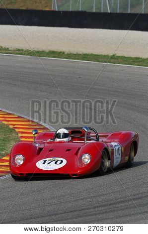 Mugello, It, November, 2007: Unknown Run With Old Ferrari 312 P At Mugello Circuit In Italy During F