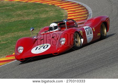 Mugello, It, November, 2007: Unknown Run With Old Ferrari 312 P At Mugello Circuit In Italy During F