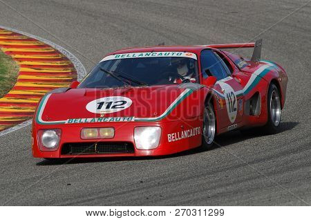 Mugello, It, November, 2007: Unknown Run With Old Ferrari Bb 512 At Mugello Circuit In Italy During 