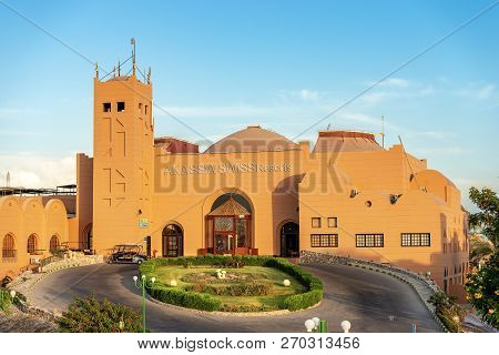 Marsa Alam, Red Sea, Egypt - Nov 1, 2018: Club Calimera Akassia Swiss Resort, Hotel On The Red Sea C