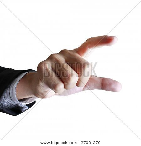 Mano simulando una tecla