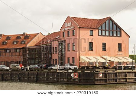 Klaipeda, Lithuania - September 22, 2018: View Of The One Of Building Of Hotel Old Mill Conference N