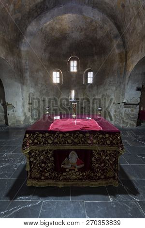 Batak, Bulgaria, August 22, 2018 :saint Nedelya Church In Batak , With The Bones Of The Dead.