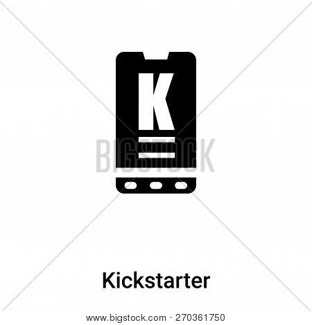 Kickstarter Icon Vector Isolated On White Background, Logo Conce