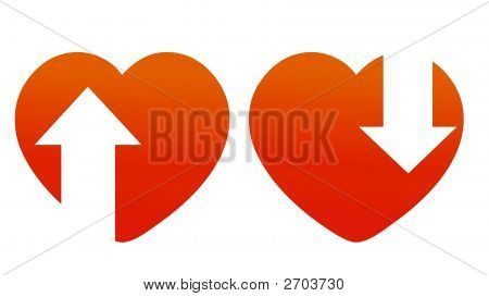 Red Hearts With Arrows