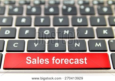Sales Forecast Word On Computer Keyboard, 3d Rendering