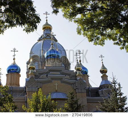 View Of The Orthodox Church Of The Holy Great Martyr And Healer Panteleimon In Yessentuki.