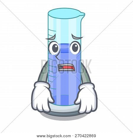 Afraid Graduated Shaped Cylinder Isolated On Cartoon
