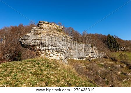 Karst Rock Formations And Forest In The Regional Natural Park Of Lessinia (valle Delle Sfingi), Vene