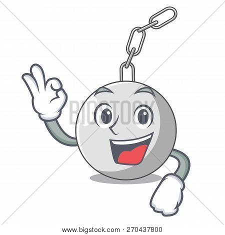 Okay Wrecking Ball Hanging From Chain Cartoon