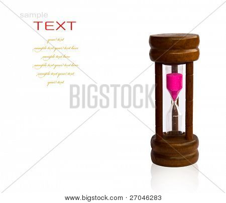 Hourglass isolated on white background.