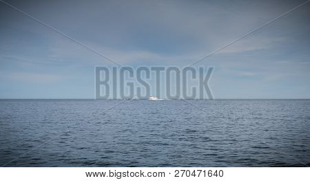 Ferry In The Middle Of The Ocean