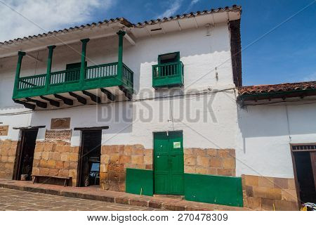 Barichara, Colombia - September 17, 2015: Old Colonial Houses In Barichara Village Colombia