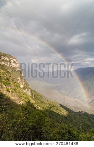 Rainbow In Chicamocha River Canyon In Colombia
