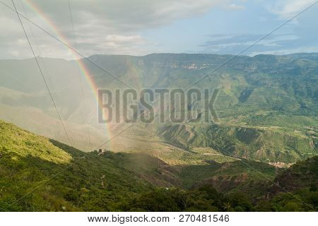 Rainbow In Chicamocha River Canyon In Colombia