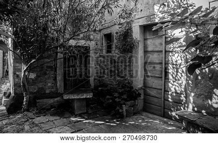 Buildings In The Hill Village Of Groznjan (also Called Grisignana) In Istria, Croatia