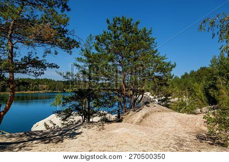Korostyshevsky Quarry Flooded Granite Quarry On The Outskirts Of The City Of Korostyshev In The Zhyt