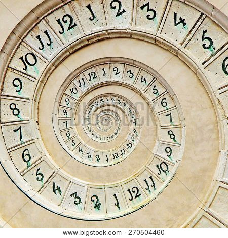 Old Church Clock In The Drost Effect