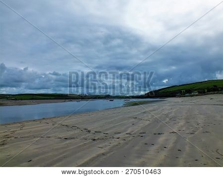 Poppit Sands Beach, West Wales, Tidal Estuary
