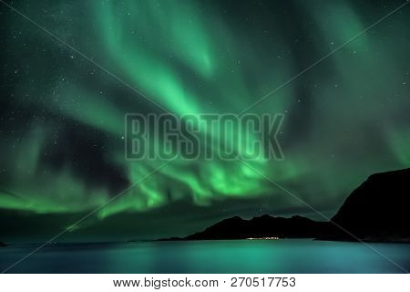 Aurora Borealis - Northern Lights - View From Grotfjord - Kwaloya -  North Norway