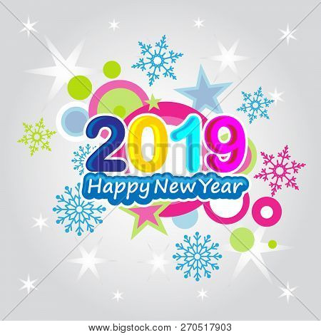 2019 On White Background, New Year 2019, 3d Illustration, Happy New Year 2019, Red 3d Numbers, New Y