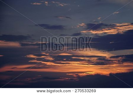 Clouds In The Sky Above The Horizon