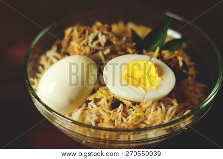 Delicious Chicken Biriyani  Closeup Yum Yum Dish