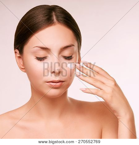 Sunscreen Skin Cream Woman. Skincare Tan Girl. Cancer Damage