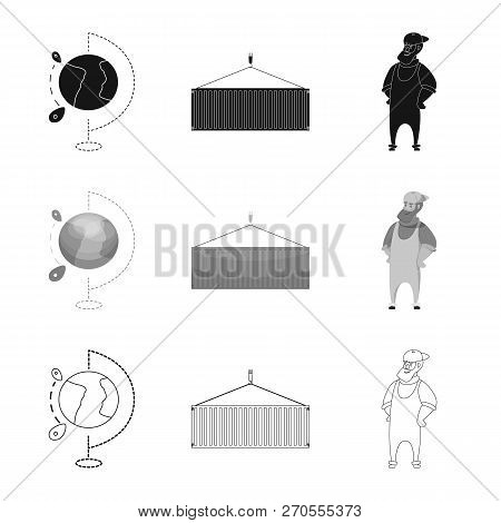 Vector Illustration Of Goods And Cargo Sign. Set Of Goods And Warehouse Stock Symbol For Web.