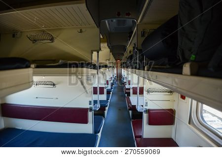 Interior Of The Trans-siberian Express Train, Connecting Moscow With The Russian Far East, Ending In